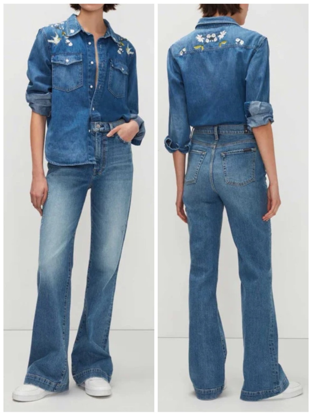7 FOR ALL MANKIND Women’s Size 34 The Ultra High Rise Dojo Flare Jeans